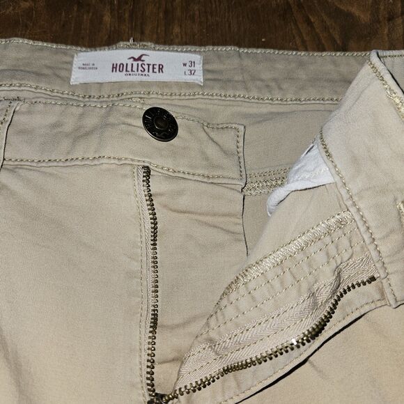 Hollister Men’s Tan Skinny Chino Pants 31×32 | Epic Flex 5-Pocket - Picture 4 of 12